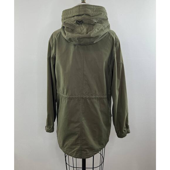 Aritzia TNA Military Edition Olive Drab Green Zip Front Hooded Jacket M Medium - Picture 5 of 7
